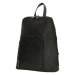 Beagles Černý elegantní batoh z pravé kůže „Santa Lucia“ 6L