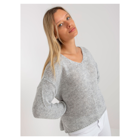 ŠEDÝ OVERSIZED SVETŘÍK STELLA -GREY Šedá BASIC