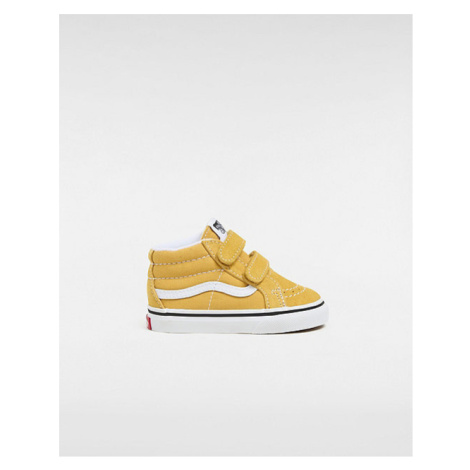 VANS Toddler Sk8-mid Reissue Hook And Loop Shoes Toddler Yellow, Size