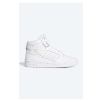 Kožené sneakers boty adidas Originals Forum Mid J bílá barva, FZ2086-white