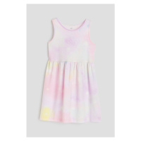 H & M - Vzorované bavlněné šaty - fialová