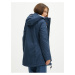 Tmavě modrý dámský zimní kabát s kapucí Ragwear Tunned