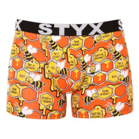 Styx Pánské boxerky long art sportovní guma včelky S