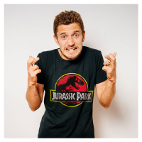 Jurský Park tričko, Distressed Logo Black, pánské
