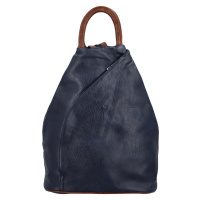 Trendy dámský koženkový batůžek Soleina, modrá