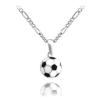 Stříbrný náhrdelník fotbalový míč JMAN0410SN50