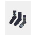 Sinsay - Sada 3 párů ponožek - Modrá
