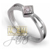 Zásnubní prsten z bílého zlata s diamantem 0010 + DÁREK ZDARMA