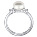 Stříbrný prsten MAYA s pravou přírodní perlou