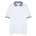 Trendyol White Large Size Regular/Normal Cut Polo Neck T-Shirt