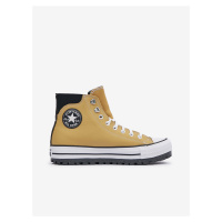 Hořčicové pánské kožené kotníkové tenisky Converse Chuck Taylor All Star City Trek