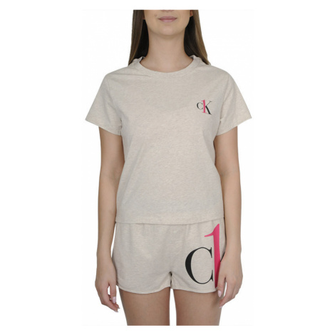 Dámské pyžamo CK ONE béžové (QS6443E-GGE) Calvin Klein