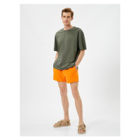 Koton Shorts Marine Shorts with a lace-up waist with pockets.