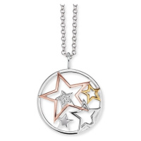 Engelsrufer Stříbrný tricolor náhrdelník Hvězdy se zirkony ERN-STARS-TRI-Z