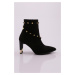 DGN 802 Women's Pointed Toe Trousers Heeled Boots.