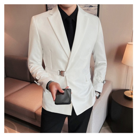 Luxusní pánské sako s páskem a přezkou JFC FASHION