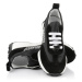 Tenisky dsquared logo leather & tech running sneakers low lace up černá