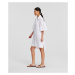 Šaty karl lagerfeld sslv embroidery shirt dress white