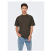 Tmavě hnědé basic tričko ONLY & SONS Fred