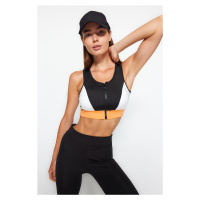 Trendyol Multicolor Color Block Support/Shape Zipper Knitted Sports Bra