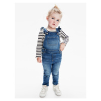 Modrý holčičí overal overál denim ruffle skinny ls with Washwell