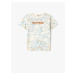 Koton Tie-Up Patterned T-Shirt Motto Printed Short Sleeve Crew Neck Cotton