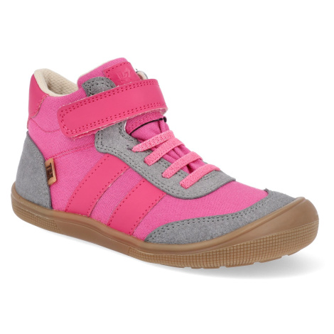 Barefoot dětské kotníkové boty KOEL - Daniel Vegan Tex Pink růžové Koel4kids