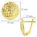 GEMMAX Jewelry Atraktivní kulaté zlaté náušnice s diamantovým brusem GLEYN-36681