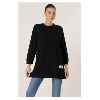 By Saygı Side Slit Knitted Tunic Blouse