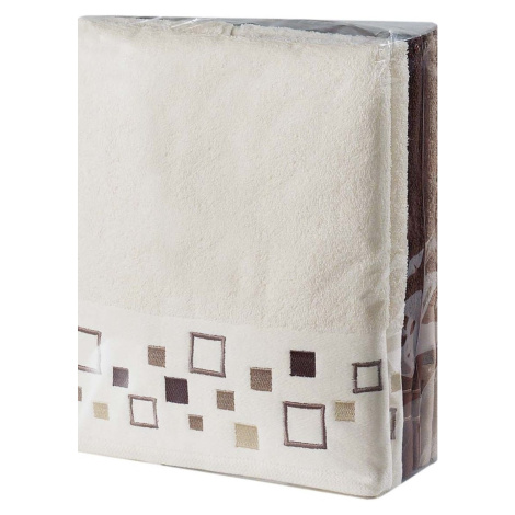 Bavlněný ručník Cotton Candy - Squares ecru