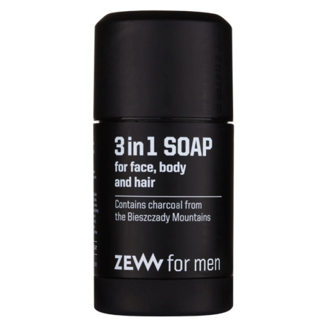 Zew For Men 3 in 1 Soap přírodní tuhé mýdlo na obličej, tělo a vlasy 3 v 1 85 ml