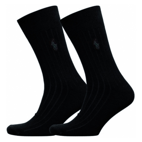 Ponožky Polo Ralph Lauren COTTON-RIB EGYPTIAN-SOX-2PK černá