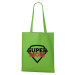 DOBRÝ TRIKO Bavlněná taška s potiskem Super mom Barva: Fuchsiová