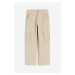 H & M - Bavlněné kalhoty cargo - béžová