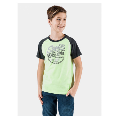 Neonově zelené klučičí tričko s potiskem SAM 73