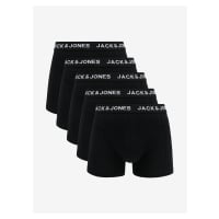 Sada pěti pánských boxerek v černé barvě Jack & Jones Anthony