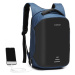 Modrý bezpečnostní voděodolný batoh s USB portem Conor Lulu Bags