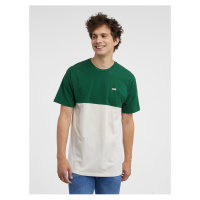 Bílo-zelené pánské tričko VANS Colorblock - Pánské