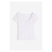 H & M - Přiléhavé tričko - fialová