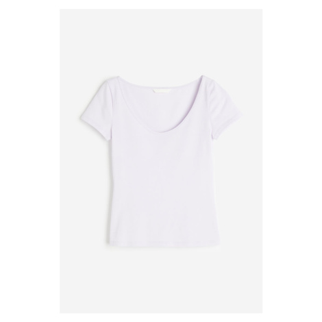 H & M - Přiléhavé tričko - fialová H&M