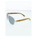 VeyRey Dřevěné sluneční brýle pilotky Pent stříbrná skla