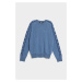 Mikina karl lagerfeld cashmere logo sweater modrá