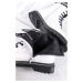 Bílé kožené kotníkové šněrovací boty 1-25269
