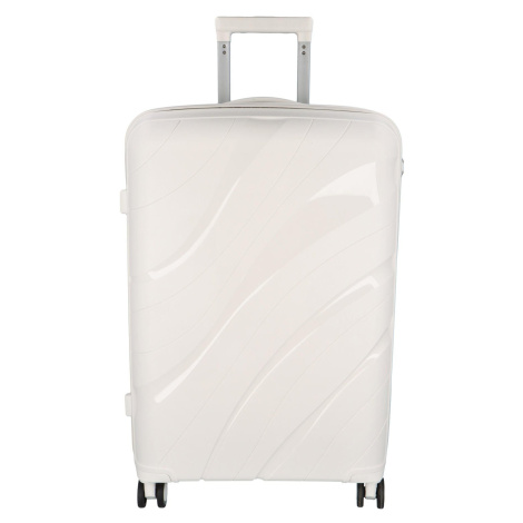 Cestovní plastový kufr Voyex velikosti L, bílý Ormi
