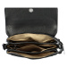 Trendy dámská koženková crossbody kabelka Tyera, černá