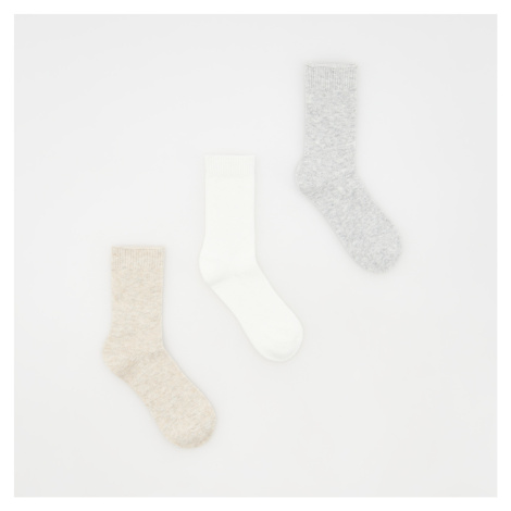 Reserved - Sada 3 párů ponožek - Krémová