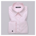 Dámská košile Long Size s růžovým pruhovaným vzorem 12455