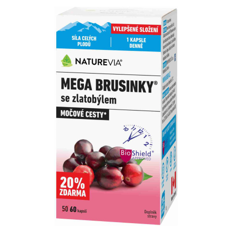 Naturevia Mega Brusinky 500 mg 60 kapslí