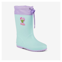 Dětské zateplené holínky Coqui Rainy Collar Hero Mint-Lila