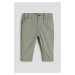 H & M - Bavlněné kalhoty chino - zelená